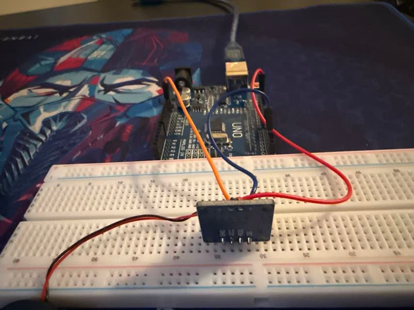 Arduino breadboard wiring for TapTempo prototype